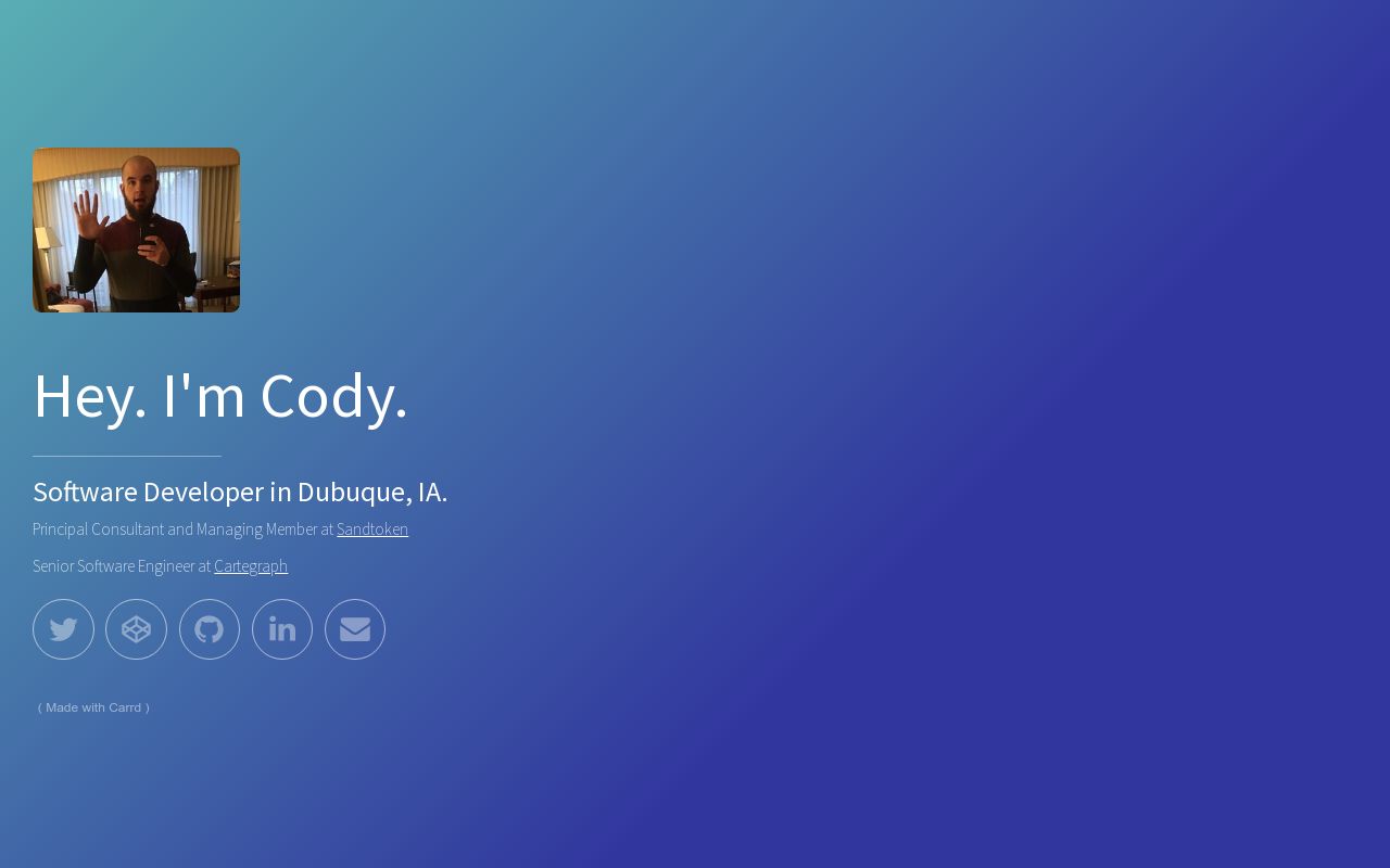 Carrd profile picture for @cody
